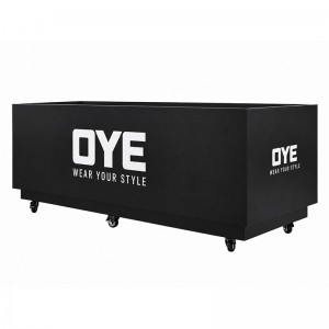 Black mobile apparel display table (3)