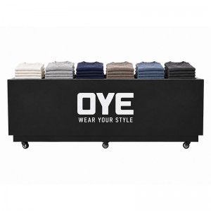Black mobile apparel display table (4)