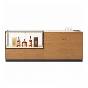Branded counter with a glass bottle display (3)