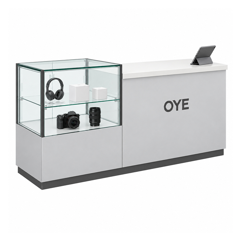 Branded counter with a glass display section (4)