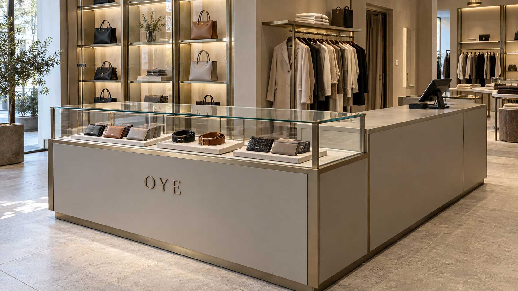 Branded-counter-with-glass-display-section