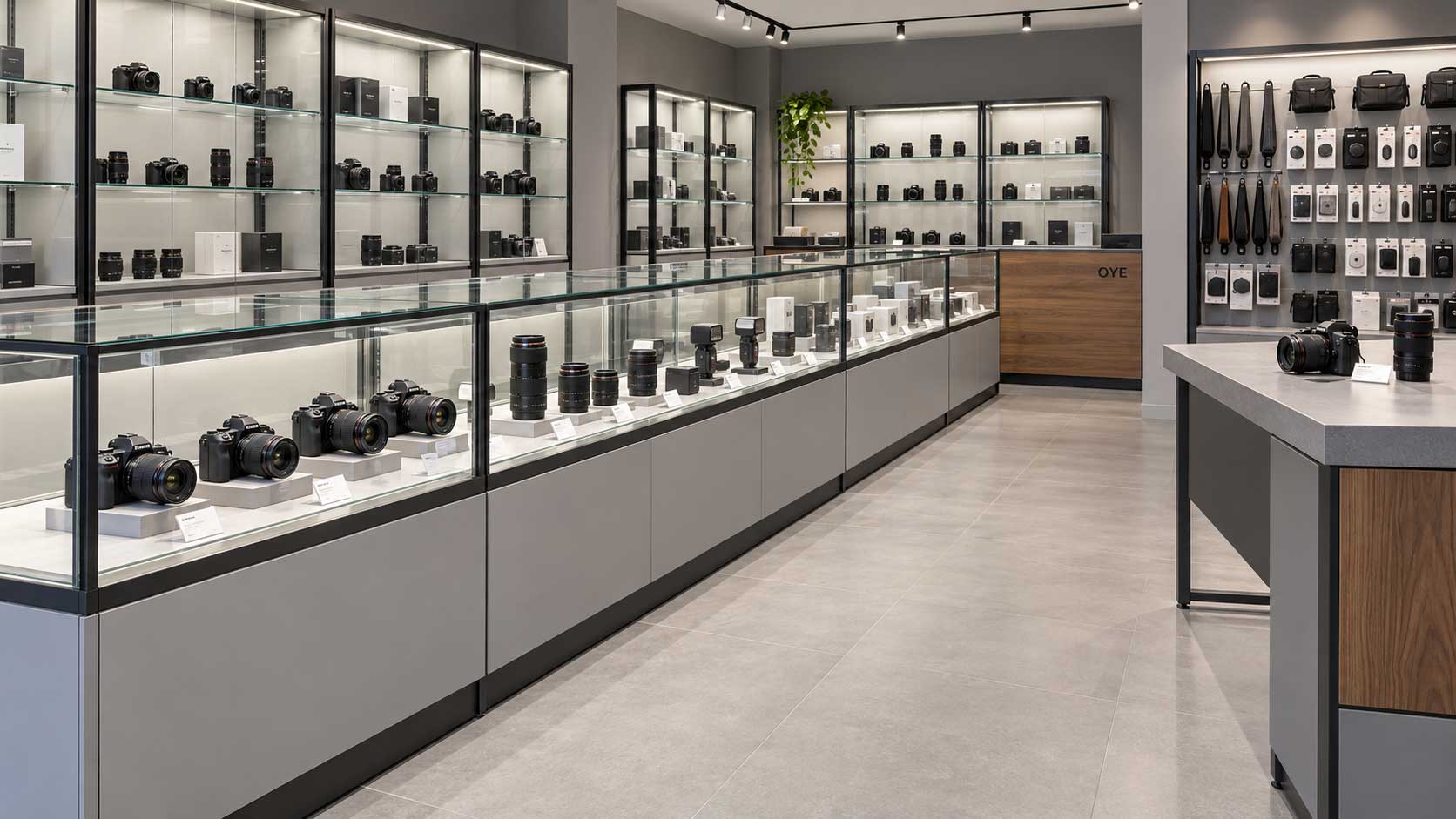 Camera-store-with-glass-display-counters