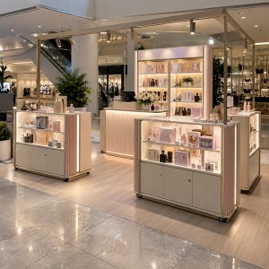 Cosmetic display case applications across beauty store, brand counter and drugstore by OYE Showcases4