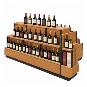 Double-sided display island for wine and spirits (1)