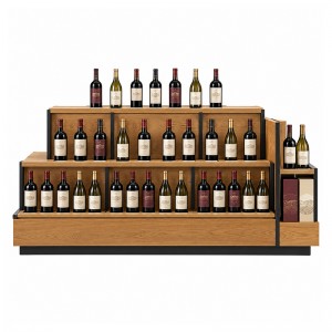 Double-sided display island for wine and spirits (4)