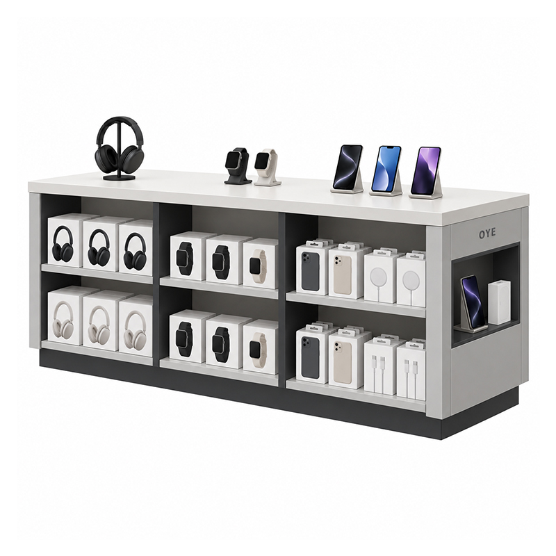 Double-sided island with electronics and accessories (4)