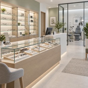 Eyewear display case applications across optical store, optical shop and eyewear retail by OYE Showcases (3)