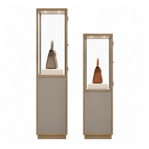 Freestanding glass showcases for handbags (2)