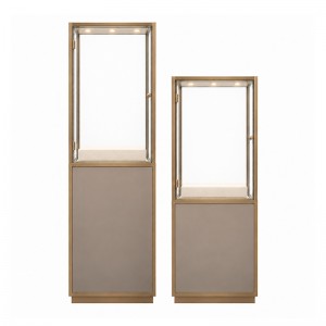 Freestanding glass showcases for handbags (3)