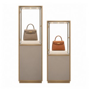 Freestanding glass showcases for handbags (4)