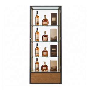 Glass display cabinet for spirits and gift boxes (2)