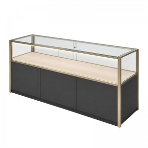 Glass display counter for leather goods (2)