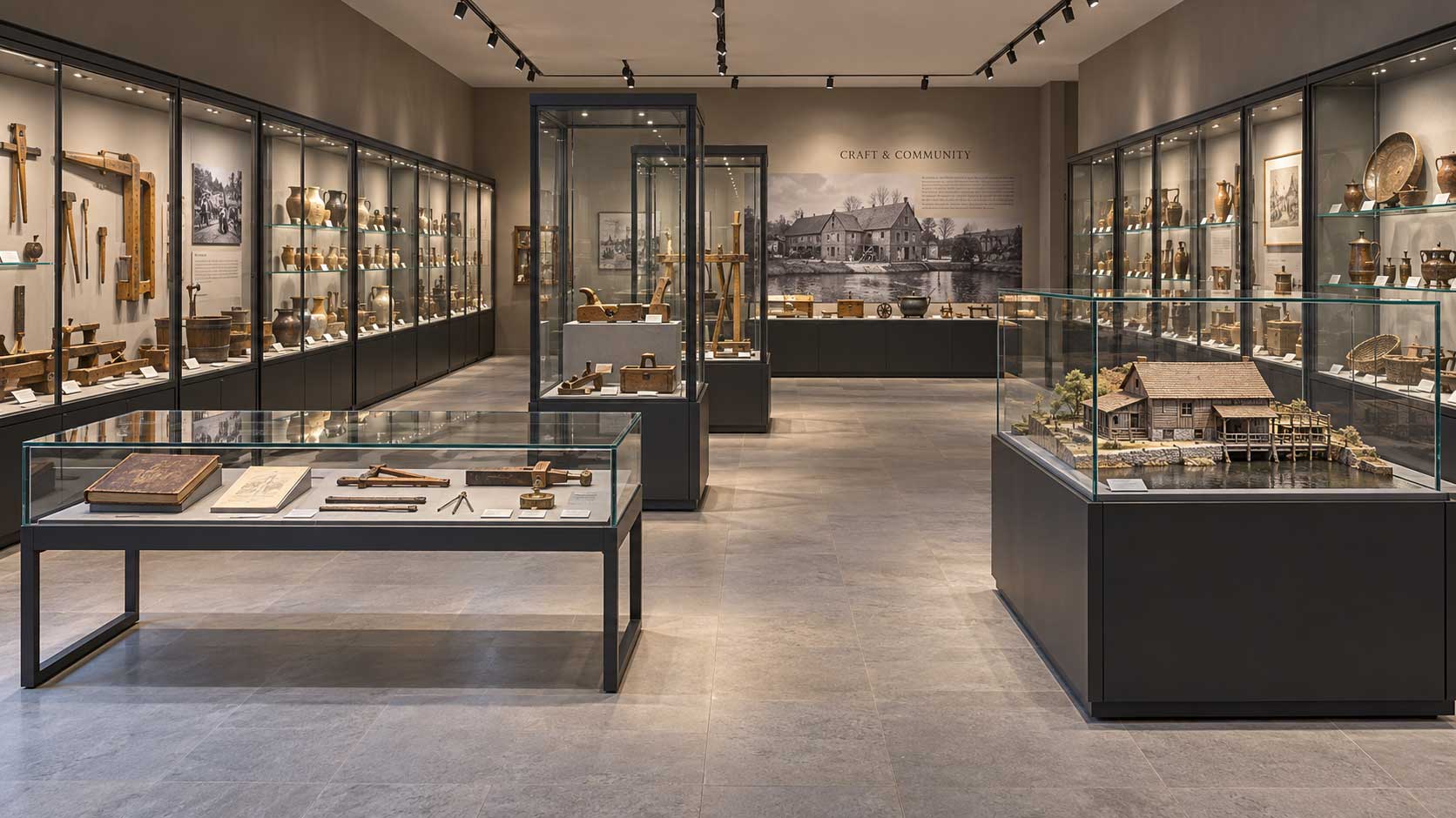 History-museum-with-coordinated-glass-cases
