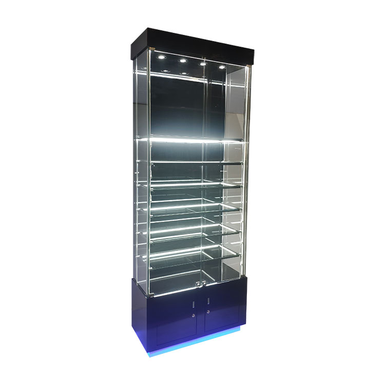 Jewelry glass display case with 6 glass shelves  |  OYE Featured Image