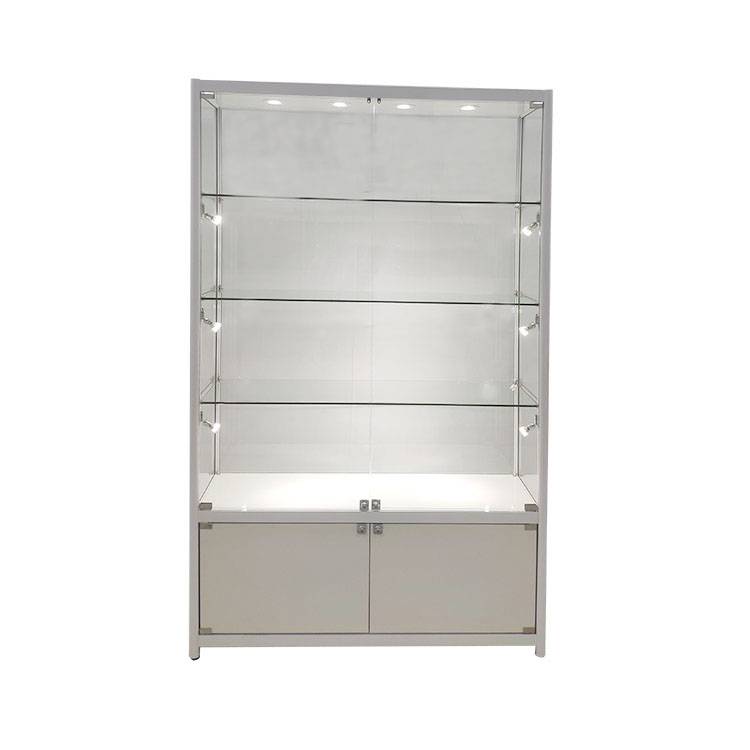 https://www.oyeshowcases.com/museum-display-case-lighting-with-three-7-1mm-adjustable-glass-helves-oye-product/