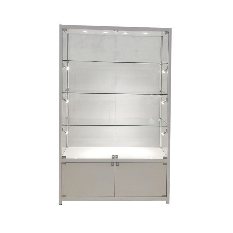 Museum display case lighting with Three 7.1mm adjustable glass shelves    OYE