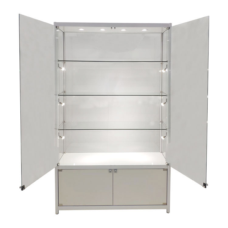 Museum display case lighting with Three 7.1mm adjustable glass shelves  |  OYE