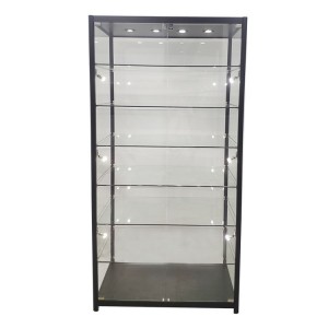 Museum quality glass display cases with Grey Backing  |  OYE