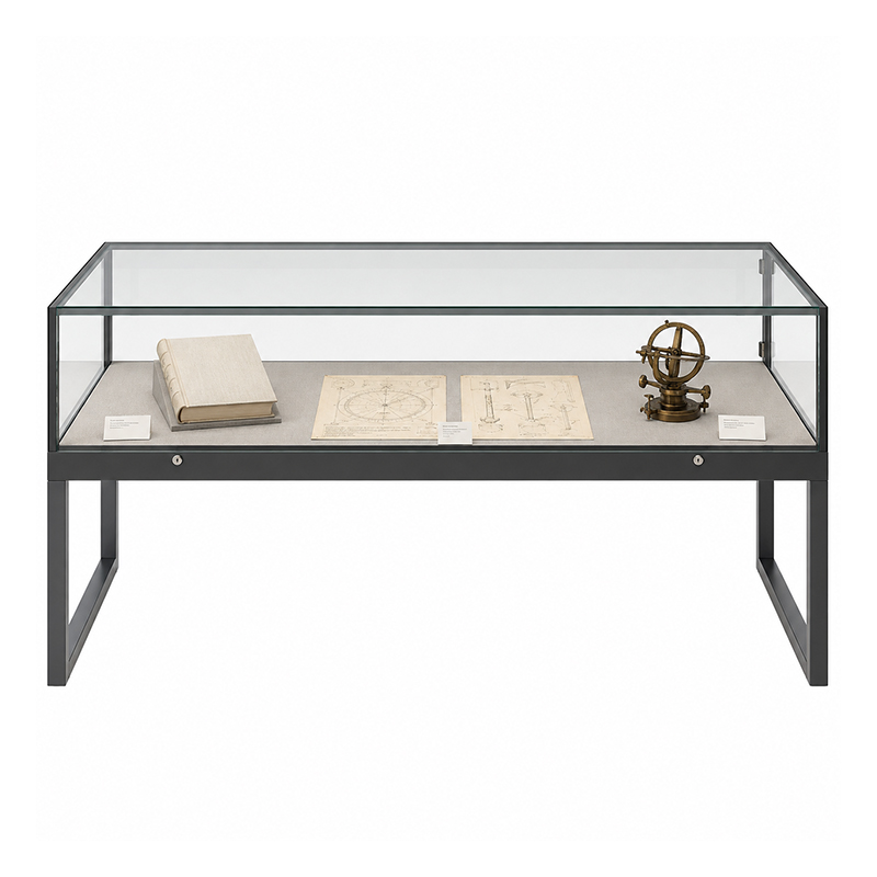 Pedestal glass case with a ceramic sculpture (3)