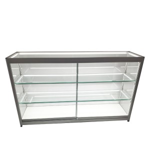 Retail counter display cases with 4 led light,2 adjustable shelves  |  OYE