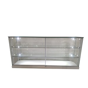 Retail display case lighting with 2 adjustable shelves,6 led side  |  OYE