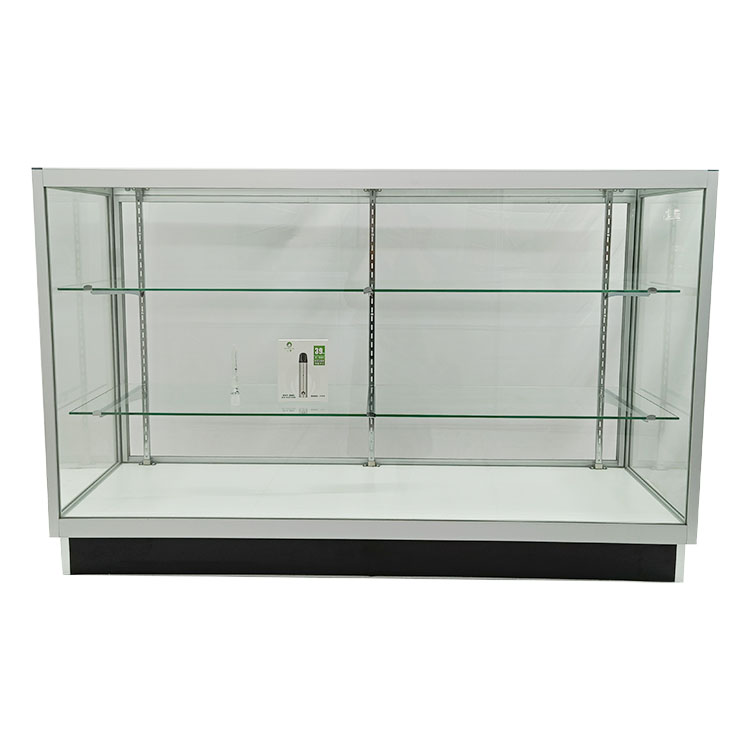 Retail glass display cabinet with 2 adjustable shelves    OYE
