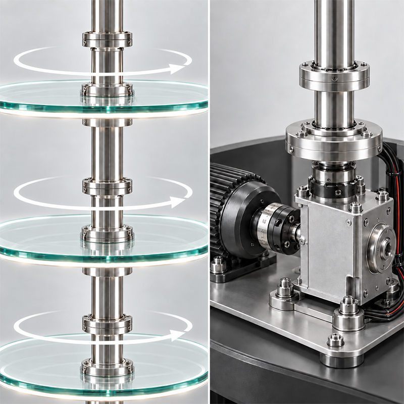 Rotating-eyewear-display-case-with-multi-tier-turntable-for-optical-stores-by-OYE-Showcases