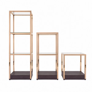 Three display stands at different heights (4)