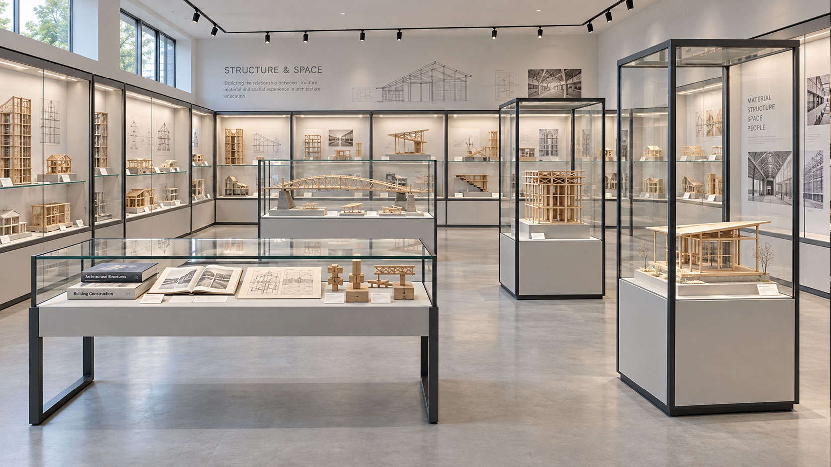 University-exhibition-with-models-and-display-cases