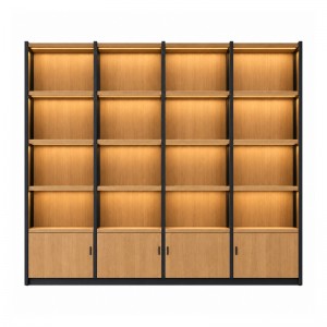 Wall display cabinets with wine bottles (1)