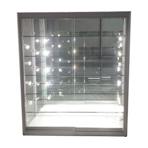 Wall display case for collectibles with 5 adjustable shelves,led light  |  OYE