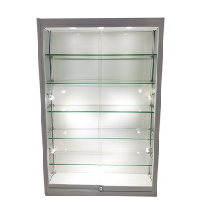 Wall mounted display case for collectibles with 5 adjustable shelves  |  OYE