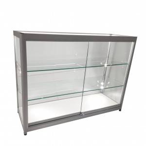 frameless glass jewelry display case