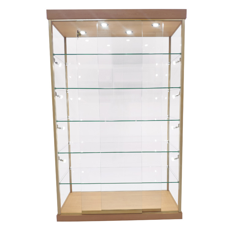 China Sliding Glass Display Case Locks, Glass Display Cabinet With Lights And Lock