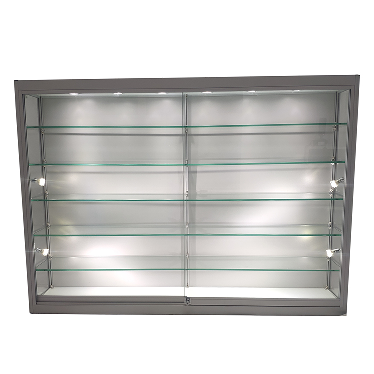 Jewelry display cases for retail stores with 5 adjustbale shelves